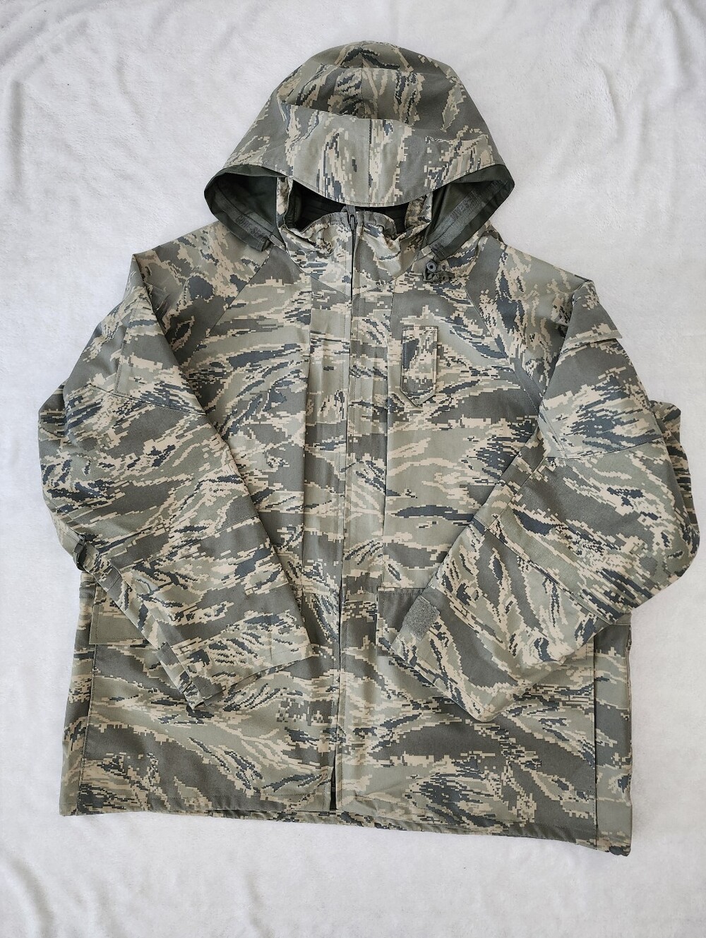 Men's Camo Gore-Tex Water Repellent Parka Jacket Tactical Camouflage Large Short